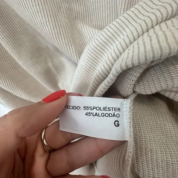 New Mavi Tunic Sweater Size Medium Beige Peekhole NWT - Picture 6 of 9